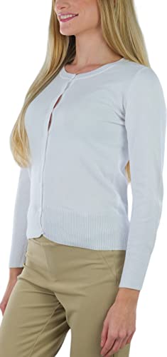 Image of ToBeInStyle Women's Long Sleeve Button Down V-Neck Cardigan