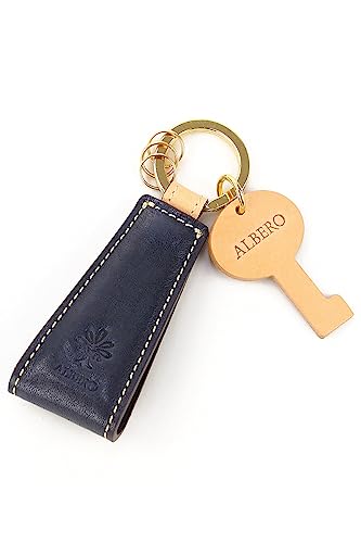[アルベロ] キーホルダー 本革 ピエロ 6416 レディース ネイビー AL-6416-62