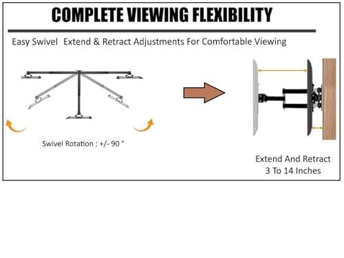 Image of PROSAC Premium Heavy Duty Full Motion Wall Mount 23-43 inch LED LCD HD Plasma TV Stand (Minimum 100x100 mm & Maximum 200x200) (Not Suitable for Mi /Redmi LED /LCD TV)