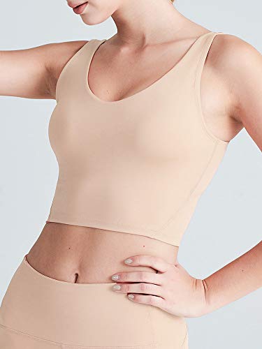 pedkit Sutiã esportivo feminino U nas costas em U com decote removível e acolchoado colete acolchoad