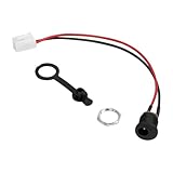 Hosrivae DC2.1 Buchse Panel-Mount DC Power Jack Connector Kabel 5,5 x 2,1 mm wasserdichter Ladeanschluss für Elektroroller & Laufräder – ABS-Gehäuse, 2