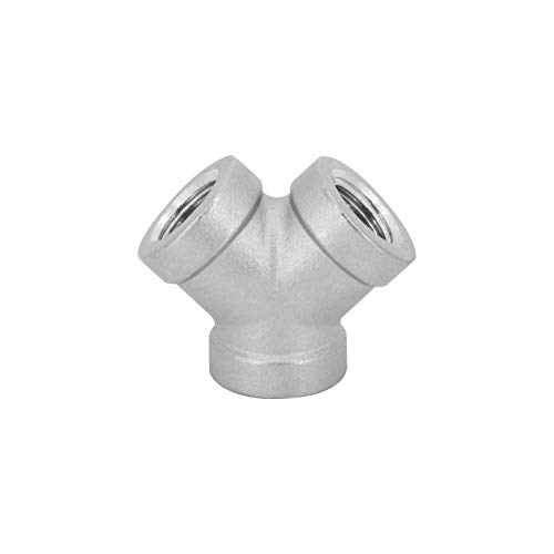 KI - Distribuidor en Y (acero inoxidable, rosca V4A, FFF, pieza de conexión, empalme de derivación en calidad industrial), 3/8", 1 Cover