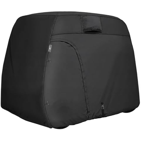 Explore Land 600D Waterproof Golf Cart Cover Fits for Most Brand 4 Passengers Golf Cart (Black) Cover
