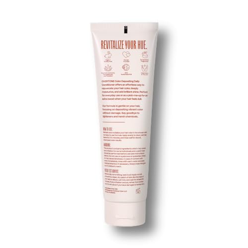 Image of Overtone Daily Color Depositing Conditioner for Hair, Golden Copper:Temporary Pigment with Shea, Coconut & Avocado Oils, Hydrating, Vegan & Cruelty-Free, All Hair Types, 4.5oz.