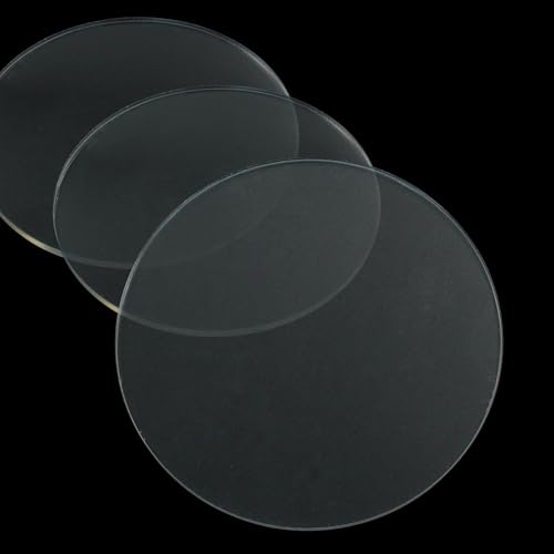 Image of Hitefu Clear Circle Acrylic Sheets, 3.5 Inch, 10 Packs, 3mm Thick | Transparent Plexiglass, For Signs & Photo Frames, Art Craft & DIY Display Projects