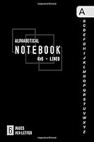 Alphabetical Notebook 4x6: 6 Pages per Letter | Lined-Journal Organizer Mini with A-Z Tabs Printed | Minimalist Design Black 1091044864 Book Cover