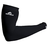 SUN NINJA Cooling Arm Sleeves for Men and Women, UV Protection, Black