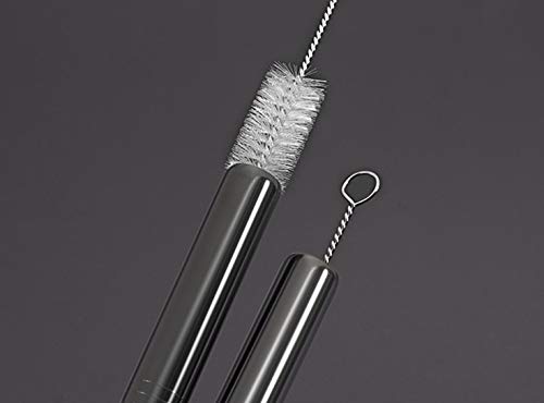 Image of Black Reusable Metal Straws 100Pcs for Bulk Pack.Toddler Child Stainless Steel Straws 265mm Straws for 30oz and 20oz Tumblers Yeti Bulk Order(10.5 inch Long, Black-100pcs Straight)