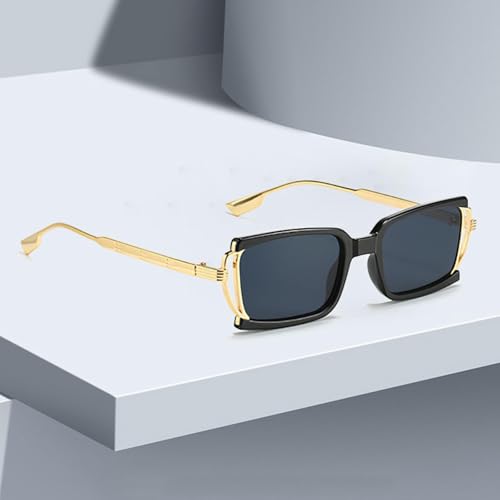 Fashion Sunglasses for Women Box Sunglasses with Small Dots on the Glass Legs and Metal Stripes Uv4004