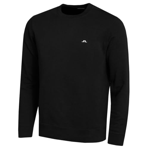 J.Lindeberg Mens M Crew Neck Long Sleeve Sweater - Black - XXL