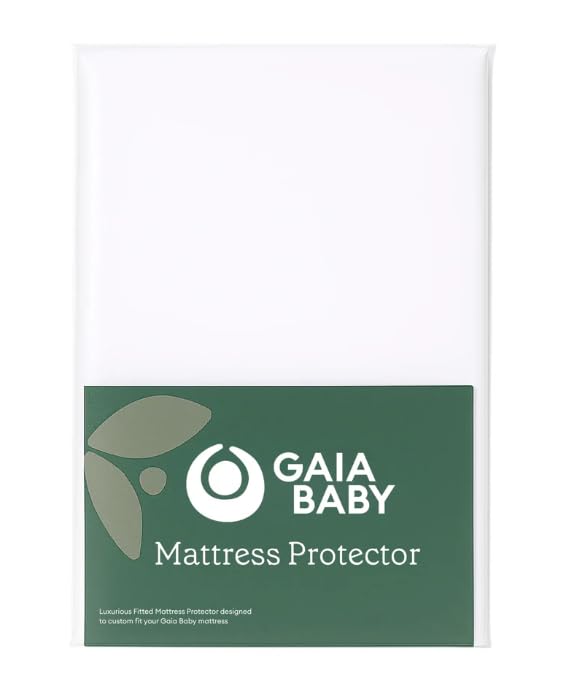 Gaia Baby Fitted Mattress Protector – Serena Mini Cot (91 × 66 cm) | Waterproof, Breathable Organic Cotton Cover for Baby Mattress