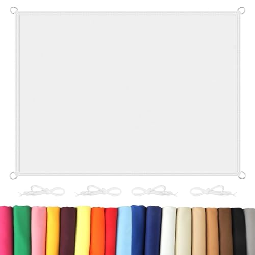 Toile ombrage 1x1m blanche anti-chaleur pour petit balcon - 2