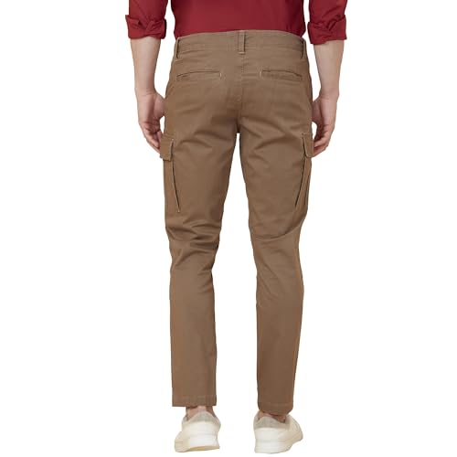 Image of Being Human Beige Cropped Fit Chinos for Men Clothing
