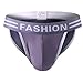 Mens Briefs Fashion Striped Color Block Athletic Underwear Workout Close Fitting Panties Support Pouch Underpants Purple