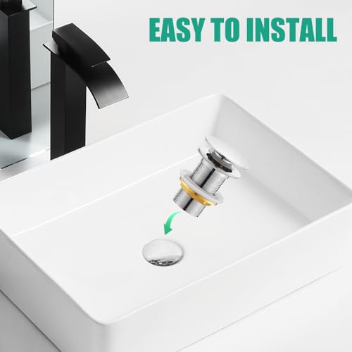 XEERUN Waschbecken Ablaufgarnitur, Ablaufventil Waschbecken, Pop up Ablaufventil, Waschbecken Abflussgarnitur, Waschbecken ohne Überlauf, Ablaufgarnitur Waschbecken für Waschbecken Edelstahl