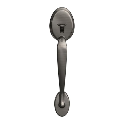 Image of SCHLAGE Plymouth Front Entry Handle Accent Right-Handed Interior Lever (Antique Pewter) FE285 PLY 620 ACC RH