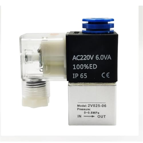 Vanne de commande pneumatique 2V025-06 contre les fuites d'air 24V