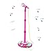PHLPS Childrens Máquinas de Karaoke Princess Karaoke Micrófono Juguete para niños Soporte de Micrófono Play Ajustable Fresco Micrófono Micrófono Juguete Ajustable Altura Ajustable