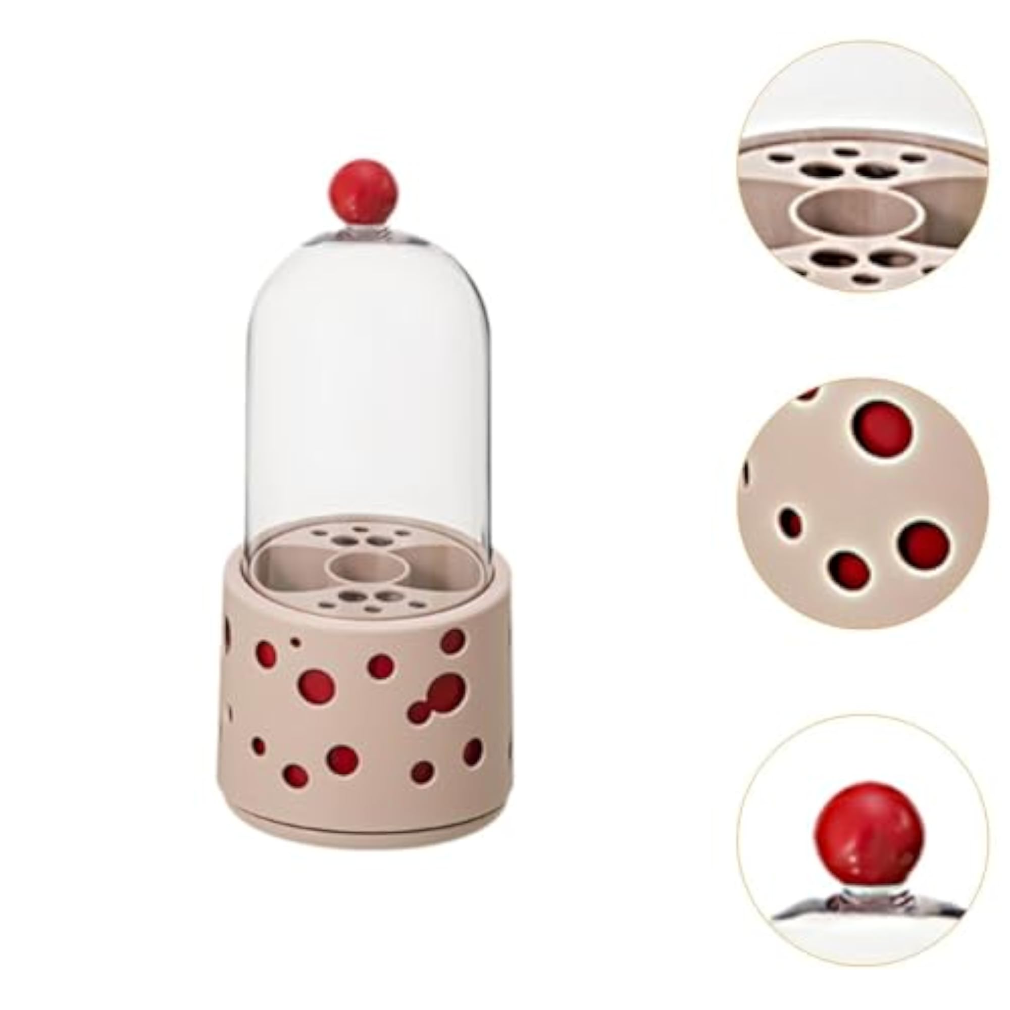 Makeup Brush Organizer Large Capacity Dustproof 360 Rotating