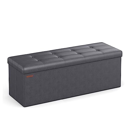 SONGMICS Mazie Folding Storage Ottoman