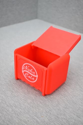 Vault Tec Card Box - MTG Deck Box - Tabletop RPG Card Game Deck Box - Fallout Themed Deck Box - Brotherhood of Steel - Nuka Cola (Sleeved, Nuka Cola, Red and White) - Thumbnail 2