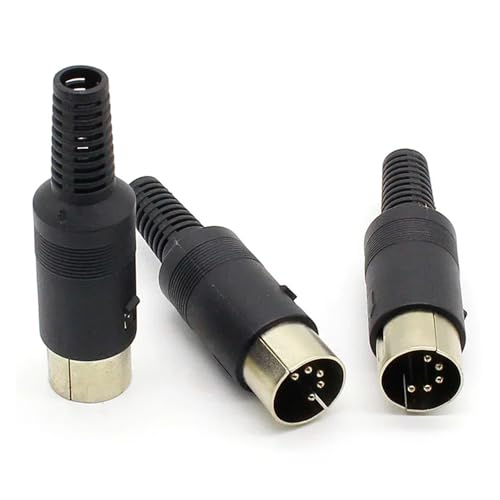 Conector de cable macho DIN de 5 pines con asa para evitar tirones y roturas internas 2