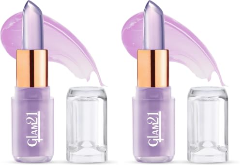 Image of Glam 21 Jelly Pop fruity gel lipstick| Moisturising | Glossy Finish | Gives a Natural Colour | Lightweight | 03- Blueberry Purple, 3.5gm (Pack of 2)