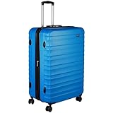 Amazonベーシック スーツケース キャリーケース ハードタイプ ダブルキャスター付き 機内持ち込み 拡張機能付き 55 cm ライトブルー