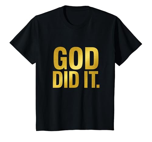 God Did It Christian Testimony Faith Praise Gospel T-Shirt, Youth,