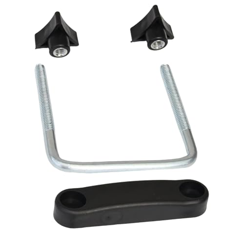 Wzenclave Car Cargo Rack Automotive U Brackets Roof Rack Metal U-Bracket Clips with Lock Nuts Detachable Bar Baggage Rack Clips for Equipment Transport Gear Snowboards Road Trip Camping