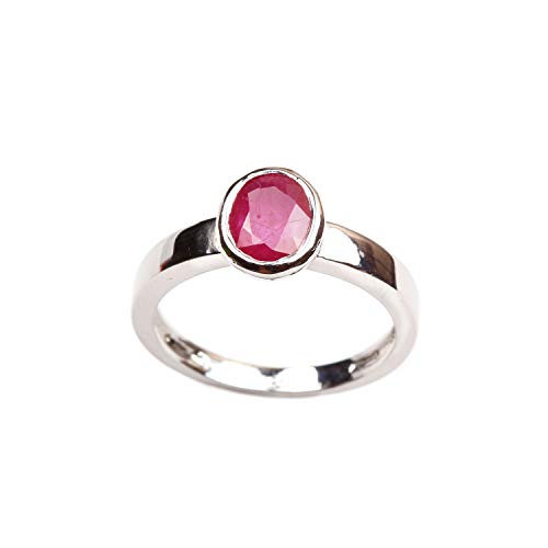 Bague de créateur avec rubis naturel, le cadeau en argent 925 parfait pour les femmes