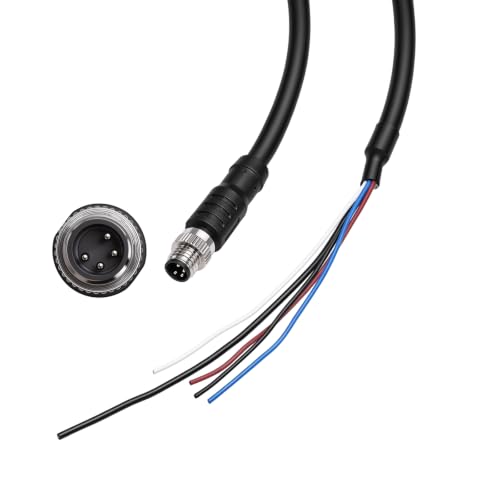 Actuator Sensor Electrical Power Cable M8 4 Pin Male Flying Leads for Keyence Automation Switch Field Device Shielded A-Code PVC 1m