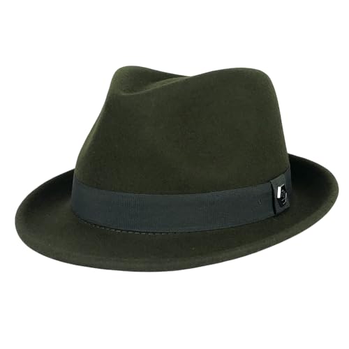 Image of FREEBIRD99 100% Wool Felt Panama Fedora Hat Short Brim Trilby Flat Hat for Men Women