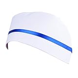 WRITWAA Bonnet D'infirmière à Queue D'hirondelle Blanc en Polyester Coton Facile à Enfiler...