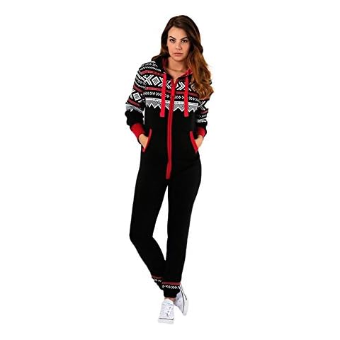 MALAIKA ® New Womens Ladies AZTEC PRINT Hooded Zip Up Onesie Jumpsuit Plus sizes S-XXXXL sizes UK 8-22 Cover