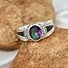 SILVERNROCK Mystic Topaz Ring Solid 925 Sterling Silver Stone Band Ring Handmade For Men Women Jewelry ERG1166AG(US-9)