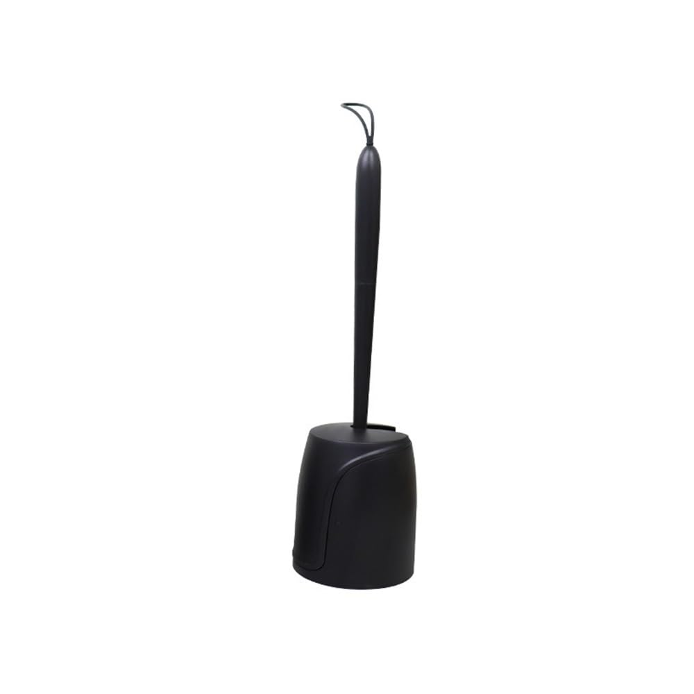 Zyyanshop Black Toilet Brush Toilet Brush Set Long Handle Bathroom Cleaning Silicone(Black)