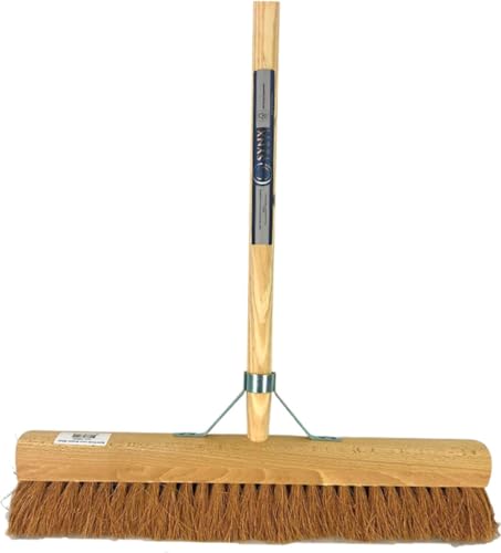 Synx Tools Hallenfeger 60cm Weiche Besen Veger Besenstiel FSC 100% Holz Stiel 150cm Reinigen Cocos Haare Innen Außen Besen