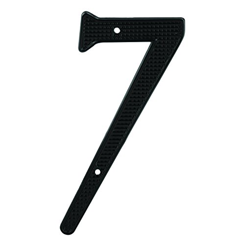 Prime-Line MP4117 4 In. House Number 7, Diecast, Black Finish (2 Pack)