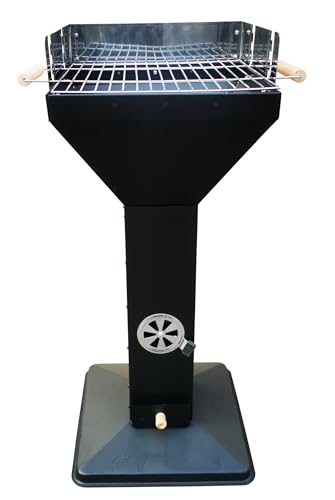 Säulengrill Trichtergrill quadratisch schwarz 2748