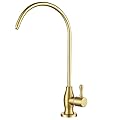 GULICA Water Faucet, Drinking Water Purifier Faucet, Commercial Water Filtration Faucet for Under Sink Water Filter System Kitchen Bar Sink Drinking Water Faucet, Drinking Water Dispenser Brushed Gold