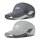 aypow 2pcs cappellino da baseball ad asciugatura rapida traspirante, uomo donna moda leggero pieghevole berretto da baseball cap per sport all'aria aperta, lavabile regolabile cappello visiera, unisex