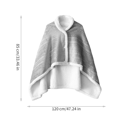 Châle couverture femme chaud et confortable avec bouton chic