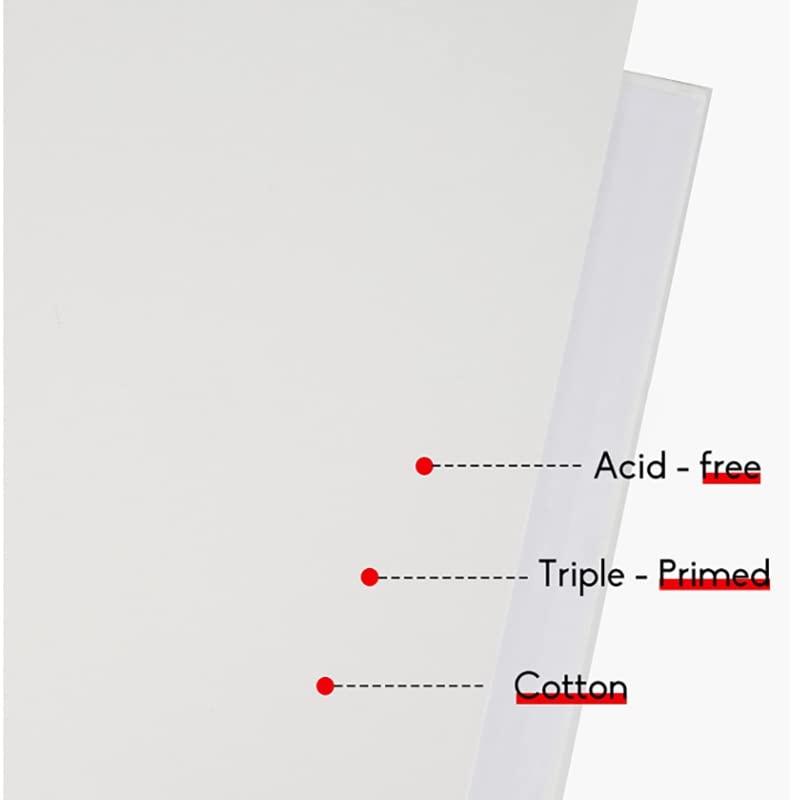 LEFAH Rouleau de Toile Vierge 5pcs Tableau de Peinture Ultryin Panneaux de Toile Blanche Blanche pour la Peinture à l'huile de Peinture à Huile et Acrylique Peindre lot (Color : 30mmx30mm 5pcs)