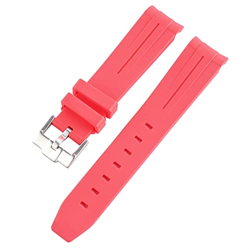 Bracelet de montre en caoutchouc 20mm noir avec boucle ardillon et outils inclus