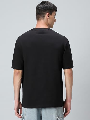 Image of Bewakoof X Marvel Venom Men's 100% Cotton Graphic Print Oversized Fit Half Sleeve Round Neck T-Shirt | Casual Wear | Street Wear | Oversized t Shirt for Men Cotton | Baggy