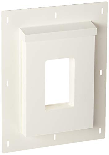 Builders Edge SMR68TW Sturdimount Receptacle Primed Mounting Block, 6 In W X 8-1/2 In H, Fiber Cement
