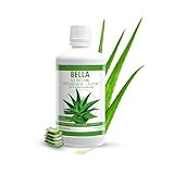 Bella all Natural Aloe Vera Juice 32 Fl Oz - Organic Aloe Vera Juice for Hair Growth, Skin, & Stomach Health - Pure Aloe vera drink for Reducing Digestive Support, & Glowing Skin.