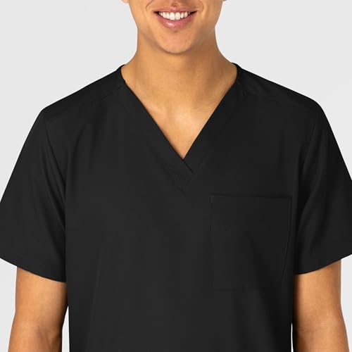 B0BFY1G3VW: Wink W123 Unisex 4 Pocket Utility Scrub Top Black by WonderWink - Image 5
