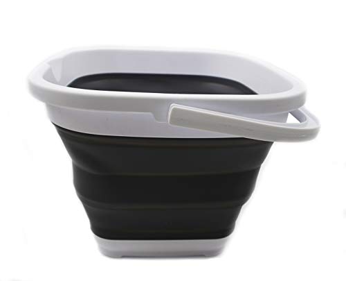 Cubo plegable rectangular SAMMART de 11 L para ahorrar espacio en pisos pequeños 4